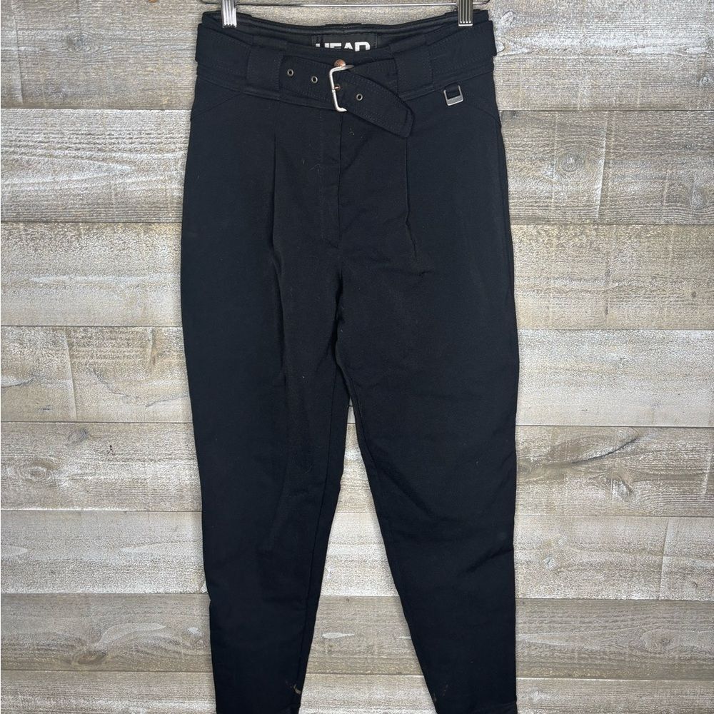 Head Sportswear smallBlack belted horseback riding stirrup breeches Pants